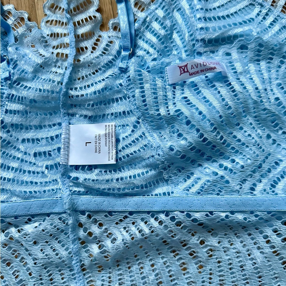 “🦋Avidlove Lace Bralette L – Soft Blue Feminine Chic ✨💙”‎ - Picture 5 of 7